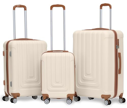 Flight Knight Premium Lightweight Suitcase - TSA-Schloss Mit USB-Anschluss - 8 Spinner-Rader - ABS-Hartschale Check In Gepack - Sehr Langlebig - Genehmigt Fur Uber 100 Fluggesellschaften