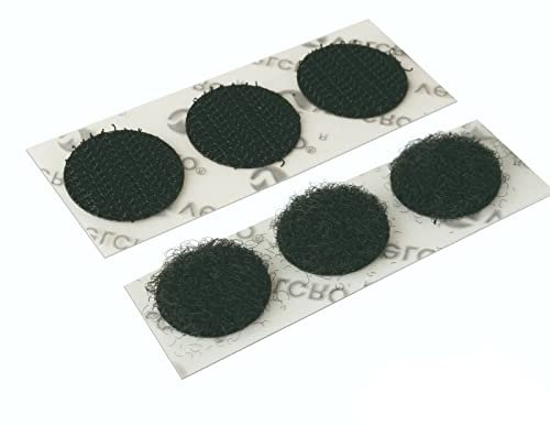 Velcro® Monedas adhesivas negras de la marca con gancho y bucle, 13 mm, múltiples enviadas como longitud continua