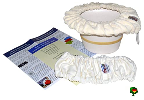 Kabea Windelfrei Starter Set Micro 6-tlg. mit Abhaltetöpfchen Abhato, 2 Topfbezügen und Anti-Rutsch-Gummi (Creme gesprenkelt (Töpfchen aus Bio-Kunststoff))
