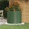 WIFESE Pot de fleurs en acier revêtu par pulvérisation - 80 x 80 x 68 cm - Vert - Grand bac à fleurs surélevé en métal - Grand pot de fleurs d'extérieur - Jardinière pour jardin, patios