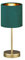Tischlampe mit Lampenschirm Samt Türkis - innen Gold Ø 13cm