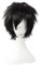 Uchiha Sasuke Perücke Herren Schwarz Flauschig Layered Kurz Kostüm Cosplay Perücken Halloween Party Haar Pelucas