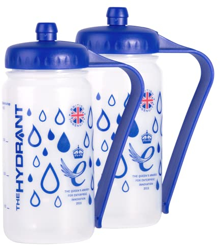 Der Sports Hydrant: Eine einzigartige und geniale Sporttrinkflasche, die fast überall aufgehängt, eingehakt oder befestigt werden kann. 500ML Kapazität. 2er-Pack