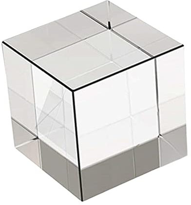 Sharplace Kristallglas-Würfel-Prisma-Heimdekoration Optisches Kristall- für den Unterricht