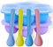 HI NATURE™ Silikon babybrei einfrieren behälter, Babynahrung einfrieren set mit 4 Baby Löffel, Einfrierbehälter, Portionierer babybrei, Förmchen für brei | Hitzebeständig, BPA frei behälter