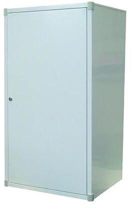 Armario para caldera exterior, 100 x 55 x 44 cm, en metal, color blanco, con cerradura de llave 111937