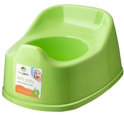 HOMESHOPA Children Training Potty, 1 Pack Green Kids Toddler Toilet Training Seat, Plastic Travel Potty Chair, Portable Lightweight, Promotes Potty Independence, Easy to Clean & Carry