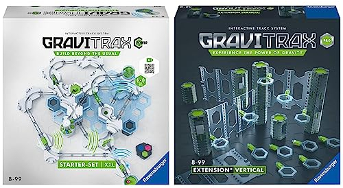 Ravensburger GraviTrax Power Starter-Set XXL. Interaktives Kugelbahnsystem mit Allen verfügbaren & GraviTrax PRO Erweiterung Vertical - Ideales Zubehör für spektakuläre Kugelbahnen