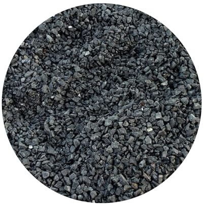 Best For Garden Basaltsplitt 2-5 mm - Ziersplitt aus schwarzem Basalt, vielseitig verwendbar in Garten, Hof & Wegen, gewaschen & naturbelassen, Deko- und Teichkies (1000)