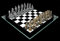 Juego de ajedrez caballero oro vs. plata – Juego de ajedrez medieval Fantasy Set de tablero de cristal figuras de ajedrez