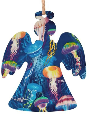 Farbige Quallen-Weihnachtsbaum-Anhänger, Retro-Ornamente, Weihnachtsdekoration, unverzichtbar für Weihnachten