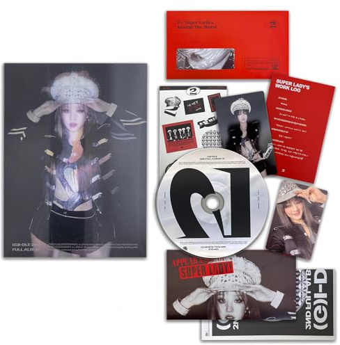 (G) I-DLE - 2nd Full Album [2] (2 Ver.) Booklet + Lyric Paper + Mini Poster + CD-R + Photo Card + Film Photo Card + Message Card + Sticker + 2 Pin Badges + 4 Extra Photocards