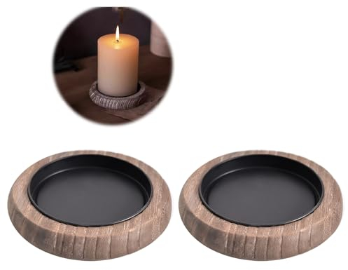 2 Stück kerzenständer Holz 8cm Durchmesser Kerzenuntersetzer Beste Freundin Kerzenständer Geschenke Kerzen deko Vintage Kerzen Ständer Tischdeko für Hochzeit Wohnzimmer (Weiß runden)