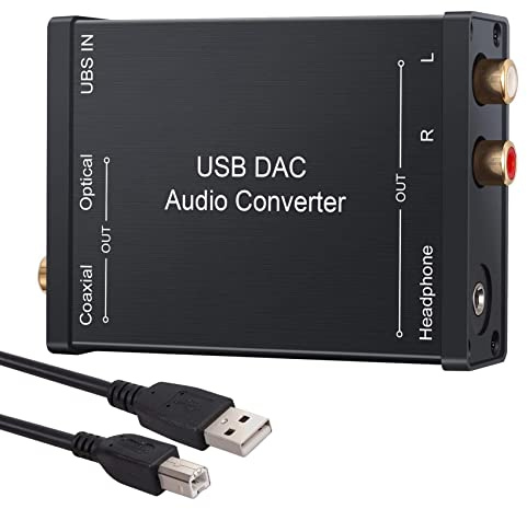 Sujurio USB a SPDIF coassiale e 3,5 millimetri cuffie jack convertitore USB ottico audio adattatore USB PCM per