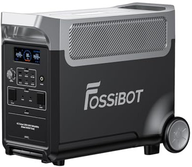 FOSSiBOT F3600 Pro Station électrique portable, Capacité 3840Wh, Batterie LFP 6500+ cycles, recharge rapide, puissance de sortie 3600 W, générateur solaire silencieux, pour la maison/camping/voyages