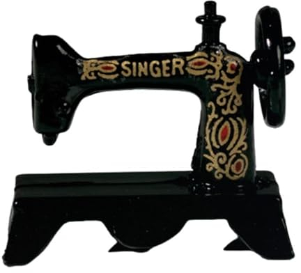 Miniaturen für Puppenhäuser und Wichtelstuben oder Geschenkgutscheine · DIY Miniwelt · Nähmaschine nostalgisch 3 x 1,5 cm schwarz