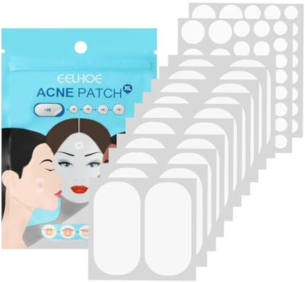 Patch Bouton Hydrocolloïdes 80 Pièces, Patchs Contre l'acné Invisible pour Visage Menton ou Corps, Pimple Patchs Pox Avoir Huiles D'arbre à Thé et de Calendula Unisexe pour Tous les Types de Peau