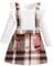 BENO TIGER Kleinkind Baby Mädchen Langarm Rock Set Solide Farbe Baumwolle gerippt Shirt Top Plaid Strumpfhalter A-line Rock Kleidung Set