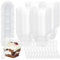 SENENQU 100 Pack 4oz Mini Dessert Cups, 120ml Plastic Dessert Cups with Lids & Spoons, Reusable Clear Dessert Bowls Cheesecake Pots for Dessert Pudding Mousse Party