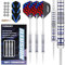 Dartpfeile Metallspitze 90% Tungsten 3 Stück 22,24,26 Gramm Professionelles Wolfram-Steeltip-Dart-Set Dart professionelle Stahlpfeile mit Metallspitzen mit Flights, Schäften (Blau, 26G)