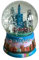Chicago Skyline Wolkentor The Bean Schneekugel, buntes Souvenir, 65 mm