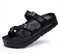 Beslip Women's Platform Sandals with Arch Support Comfortable Foam Slides Lightweight Thick Soles, Adjustable Buckle, Ultra Cushion,Black Women Size 5.5