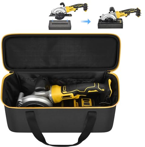Tool Bag for DEWALT ATOMIC 20V MAX/for DOVAMAN/for Worx WX439L/ for GALAX PRO Circular Saw Storage Organizer for Blade, Adapter, Blade Wrench, and Rip Guide(Case Only)
