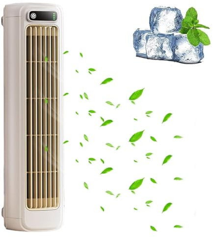 Cooling Ace, Portable Air Conditioning Cooling Fan, Quiet with 3 Speeds, Rechargeable, for Bedroom Office Home, Stay Cool in Summer (Beige)