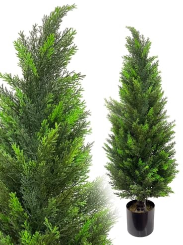 Zypresse 120 cm künstlich wie echt Zeder Konifere Kunstpflanze Kunstbaum