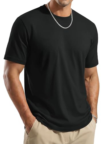 TACVASEN Men's T-Shirts UPF 80+ Quick Dry Moisture Wicking Plain Tshirts | Causal Summer Tops Lightweight Breathable