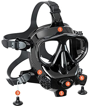 SEVEQIS Bouteille de plongée, Masque De Plongée Plongée en Apnée Masques De Plongée avec Tuba Masque De Natation sous-Marine Équipement De Plongée Professionnel