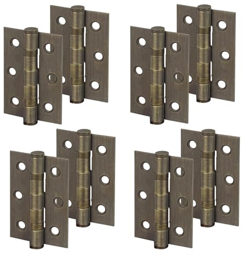 Door Hinges Internal - Fire Rated - 3inc / 76mm - Ball Bearing - Steel - Antique Brass (4 pcs)