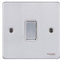 Schneider Electric GU1512WBC Ultimate Low Profile brushed chrome White insert 1 gang 2 way 16AX plate switch
