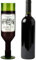 Barbuzzo Wine All Mine, Copa de vino verde, diseñada para parecer una botella de vino, capacidad para 750 ml, 3 x 11 x 3 cm