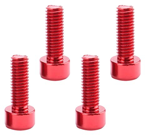 MagiDeal 4pcs Vis Douille pour Porte-bidon Vélo Support Cage de Bouteille d'eau Pratique, Rouge, comme décrit