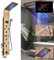 LED Duschpaneel elegant aus rostfreiem Edelstahl mit Bidet Funktion, Wanneneinlauf, Temperaturanzeige und 8 Massagedüsen Farbe: Golden