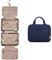 BAGSMART Toiletry Bag Large Hanging Travel Wash Bag Womens Cosmetic Bag for Full Sized Container Dark Blue