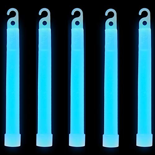 Ultra Packung 10 Blau 6 Jumbo Leuchtstäbchen Power Knicklichter Glow in the Dark Farbe Leuchtstäbe Knicklichter Angeln Festival Zubehör Party Favors Leuchtstäbe Kinder Große Knicklichter