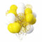 ZYOOO Luftballons Gelb Weiße 12 Zoll/30.5 cm Weiße und Gelber Ballons mit Konfetti - 50 Stück