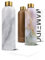 MAMEIDO Trinkflasche Edelstahl 1l, auslaufsichere Thermosflasche, Kohlensäure geeignet, BPA frei, Isolierflasche 12h heiß & 24h kalt (White Marble Gold, 1000ml)