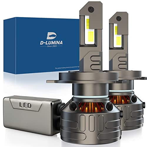 D-Lumina Ampoule H4 LED Voiture Anti Erreur Canbus 160W 30000LM - Chip CPS 6500K 500% Génial,Refroidissement par Tube de Cuivre épais,2 pièces