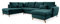 MIUFORM Ecksofa U-Form mit Schlaffunktion und Bettkasten | Scandic Lagom | Wohnlandschaft mit Schlaffunktion, Sofa U Form, Couch U Form, Wohnlandschaft U-Form (Türkis, Links ausgerichtet)