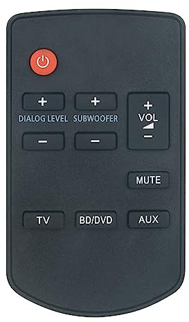 VINABTY N2QAYC000064 Replacement Remote Control fit for Panasonic N2QAYC000064 Sound Bar SC-HTB550GKK SC-HTB550GTK HTB550PHK SC-HTB20 SU-HTB20P SU-HTB20 SC-HTB550GSK SC-HTB550GSX