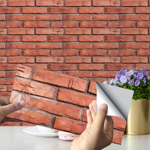12 stück Fliesenaufkleber 15x30cm, BYLife Klebefliesen Vinyl Fliesen Selbstklebend Fliesenfolie PVC Metro Fliesen Küchenrückwand für Bad Küche