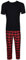 Gaffer Mens Christmas Pyjamas Set Trousers Woven Check Lounge Pants Long Sleeve T Shirts Top Red Black PJ – Short Tshirt 2XL