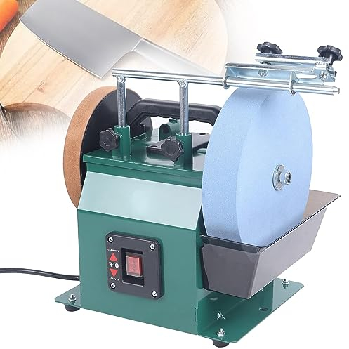 Electric Knife Sharpening Machine Knife Bench Sharpening Tools Multi-Purpose,Two-Direction Water Cooled Wet Stone Grinder
