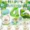 Dino Geburtstag Deko 4 Jahre,Dinosaurier Partygeschirr Geburtstagsdeko, Geburtstagsdeko 4 Jahre Junge, Dino Ballons Servietten etc Geburtstagsdeko Supplies für Party Kindergeburtstag Deko 16 Gäste