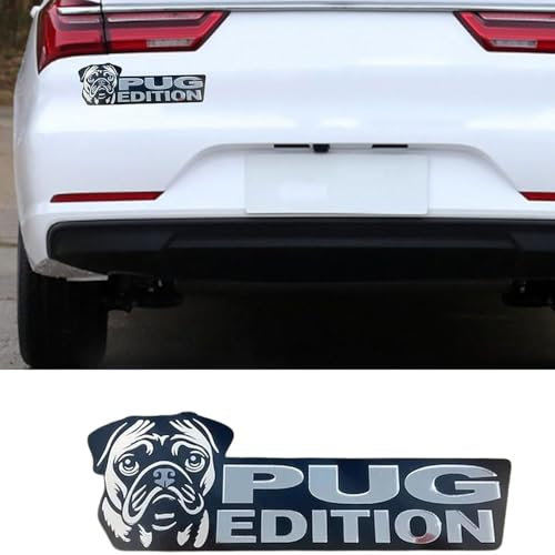 Lusebiy Hunde-Edition, Auto-Abzeichen, Laserschnitt, Auto-Emblem, 3D-Auto-Abzeichen, Auto-Aufkleber, lustige Tierdekoration, Autozubehör, Geschenke für Auto, LKW, Wohnmobil, Boot, Außendekoration
