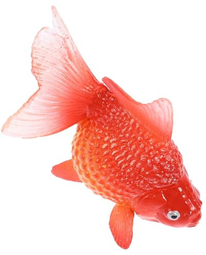Gogogmee Simulation eines Goldfischspielzeugs Kinder Spielzeug Fisch Deko Fisch Modell Puppenhaus Puppenhaus Fisch Feenfiguren Plastikfische für die Inneneinrichtung Abs rot