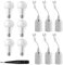 6 Stück Lampenfassung E27 und 6 Stück E27 LED Leuchtmittel Set: Lampenfassung E27 mit Kabel mit Spannungsprüfer, 15W Kaltweiss LED E27 Glühbirne, E27 Baufassung Renovierfassung Baulampe